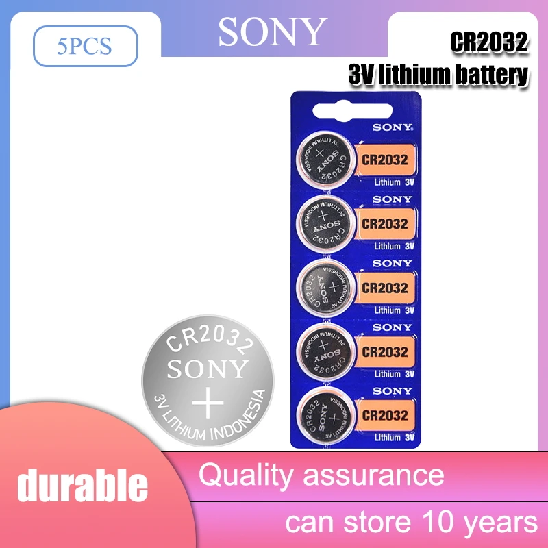 5 шт./лот для sony CR2032 3V оригинальная литиевая батарея мобильного часо