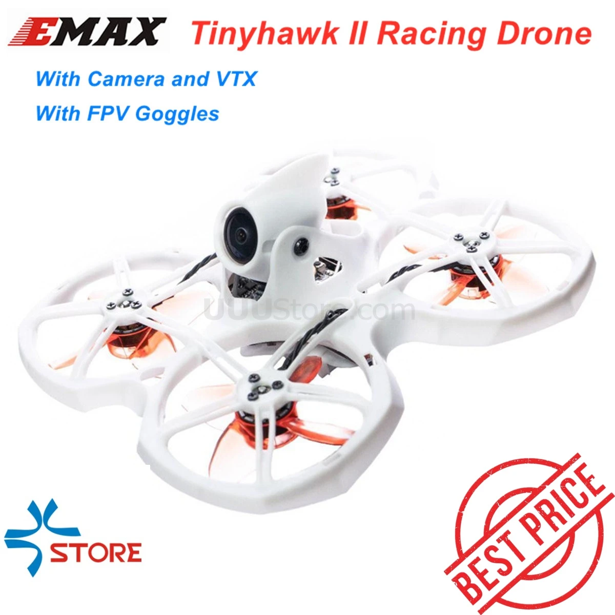EMAX Tinyhawk II 75 мм 1 2S Whoop FPV гоночный Дрон RC Квадрокоптер BNF RTF w/ FrSky D8 Runcam 2 Cam камера