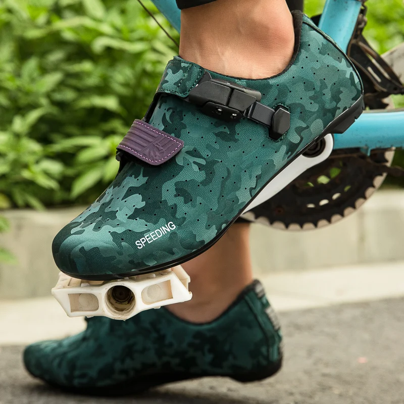 

Men's Cleat Cycling Shoes SPD Speed Road Racing Cycling Sneakers Men Flat Bike Shoe Man Big Size Fitness Bicycle Riding Footwear