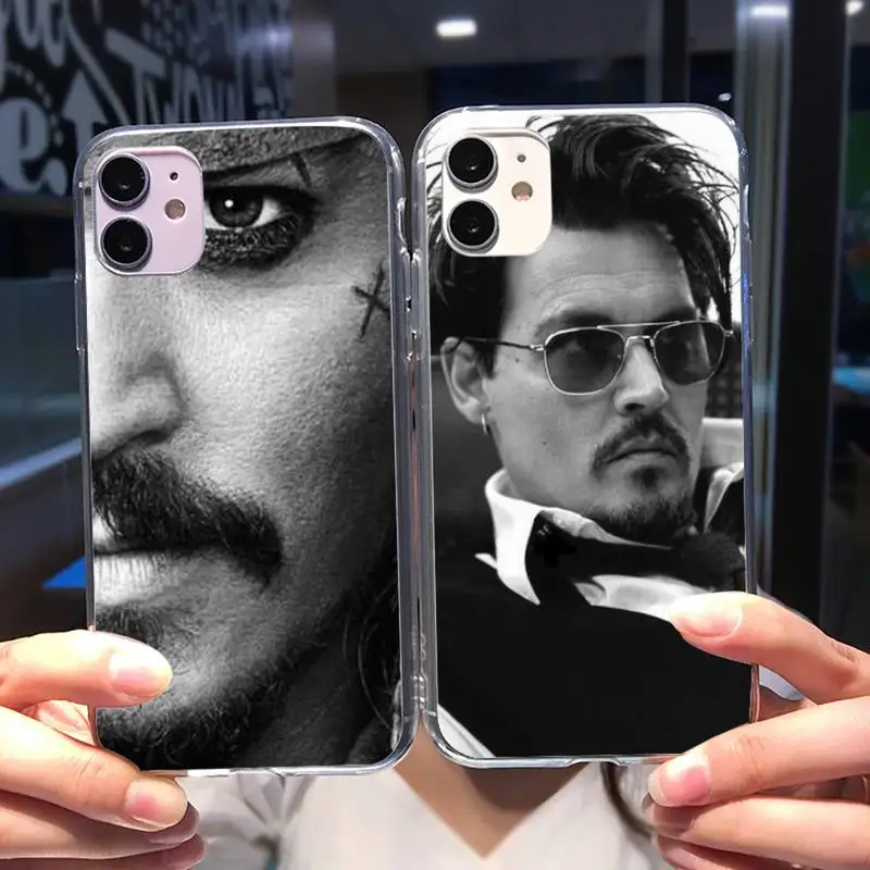 

Sexy Man Johnny Depp Phone Case For Iphone11 12 Pro Max SE 2020 6s 7 8 Plus X Xs Max Xr Transparent Soft Cover Coque