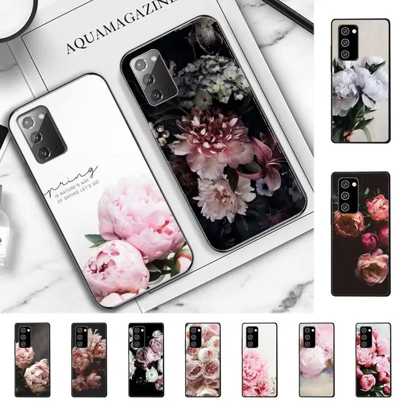 

YNDFCNB Peonies beautiful flower Phone Case for Samsung Note 5 7 8 9 10 20 pro plus lite ultra A21 12 72