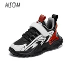 Новые детские кроссовки NSOH для мальчиков с удобной сетчатой подкладкой, яркие, легкие Нескользящие Детские кроссовки для бега