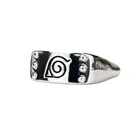 Кольцо Аниме-кольцо для мужчин, черные кольца Akatsuki Itachi, кольца Konoha с гравировкой, ювелирные аксессуары