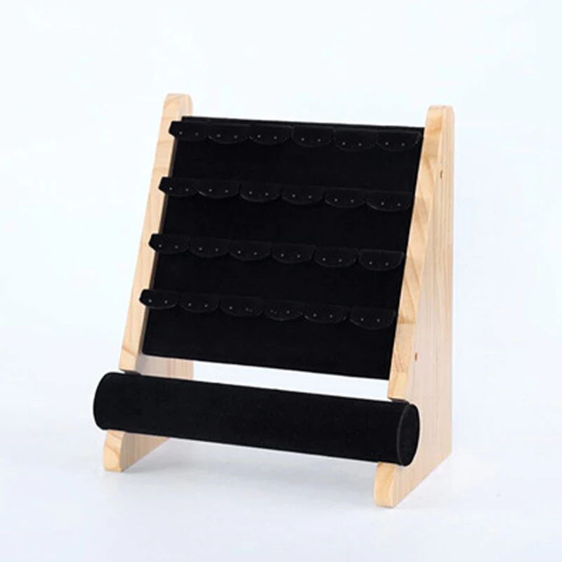 High-grade Solid Wood Earrings Bracelet Necklace Display Stand | Всё для изготовления украшений