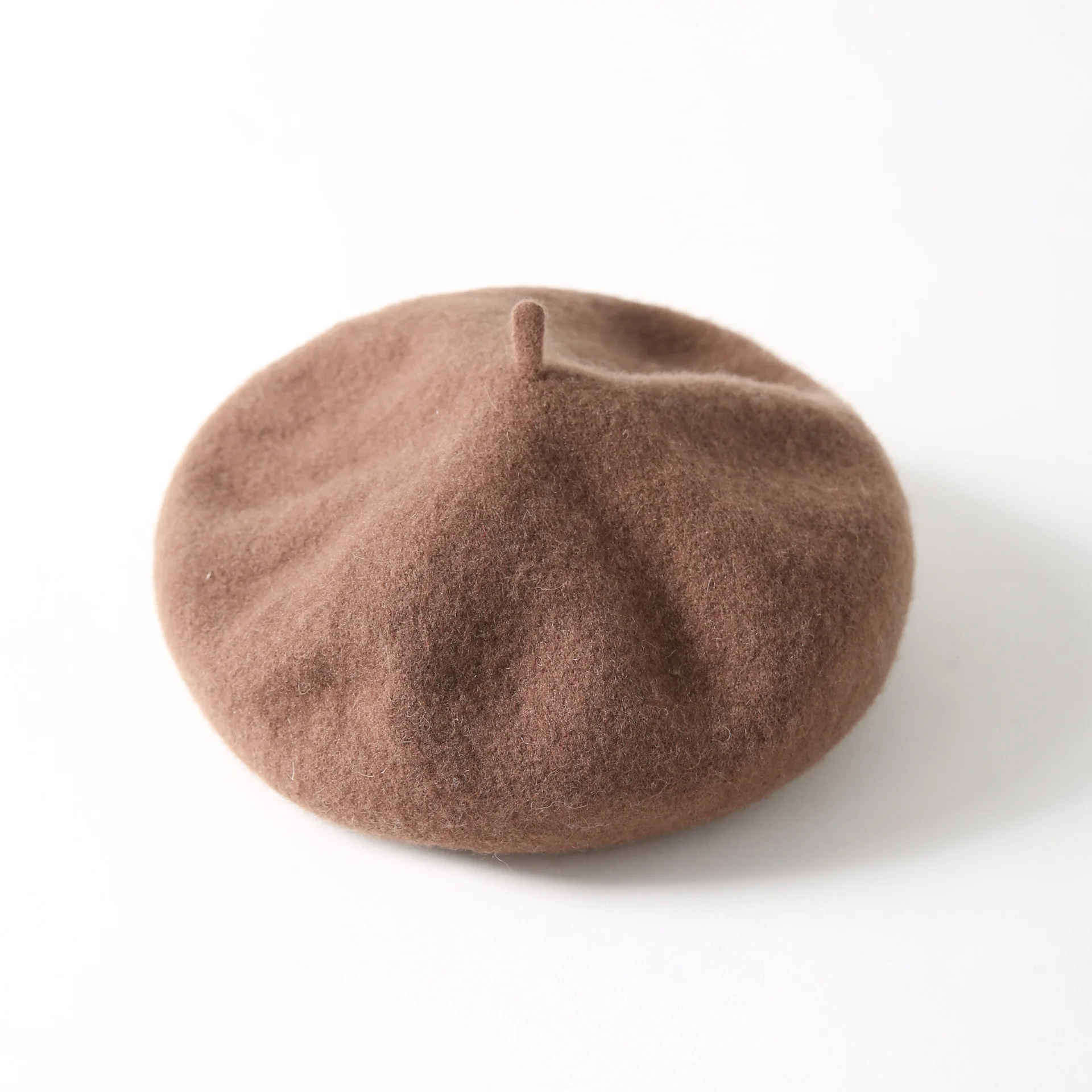 Зимние шерстяные береты для девочек 90 s карамельный цвет женский берет шапка