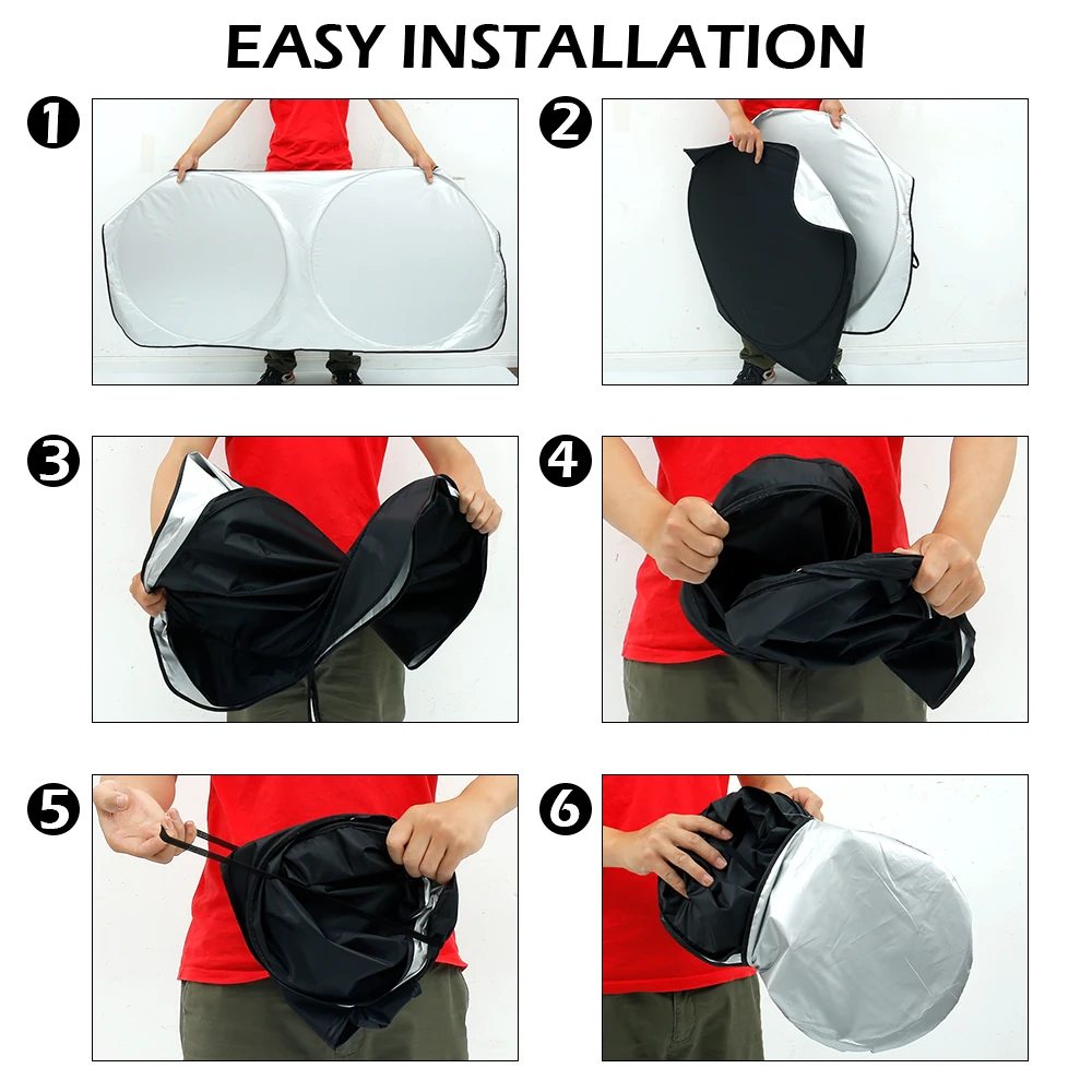 

Car Windshield Sunshade Foldable UV-Proof Auto Front Window Sun Shield Visor Block UV Ray Portable Sun Shield