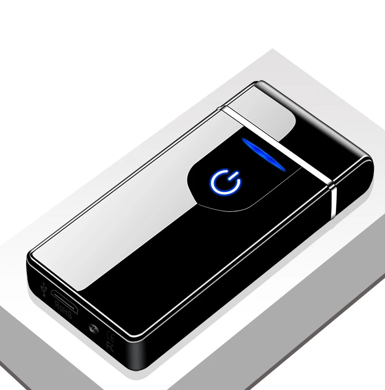 Двойной arc светодиодный сенсорный экран зондирование USB петля зарядки безопасный и портативный Зажигалка выбор подарка