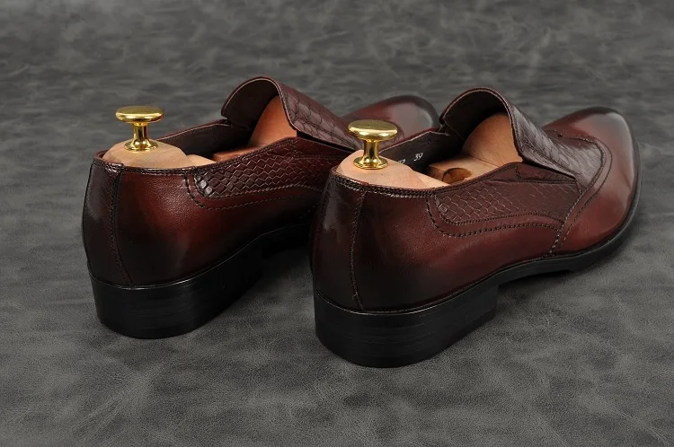 Брендовые мужские туфли-оксфорды с круглым носком ручной работы 2 цвета дышащие