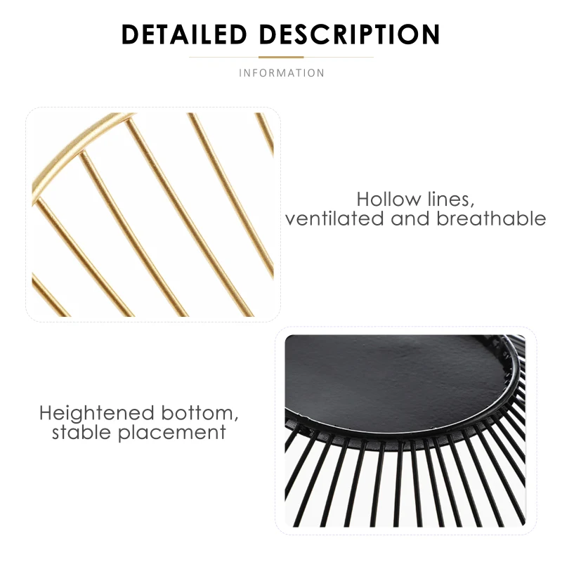 Металлическая корзина для хранения фруктов и овощей в скандинавском стиле