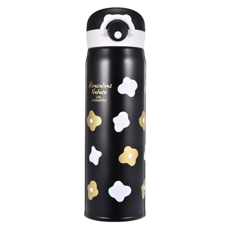Black cloud 500ml Новинка года. Двухслойная вакуумная колба из нержавеющей стали. Спортивная портативная Вакуумная чашка с жемчужным узором. Вакуумная чашка большой емкости - Цвет: Black cloud 500ml