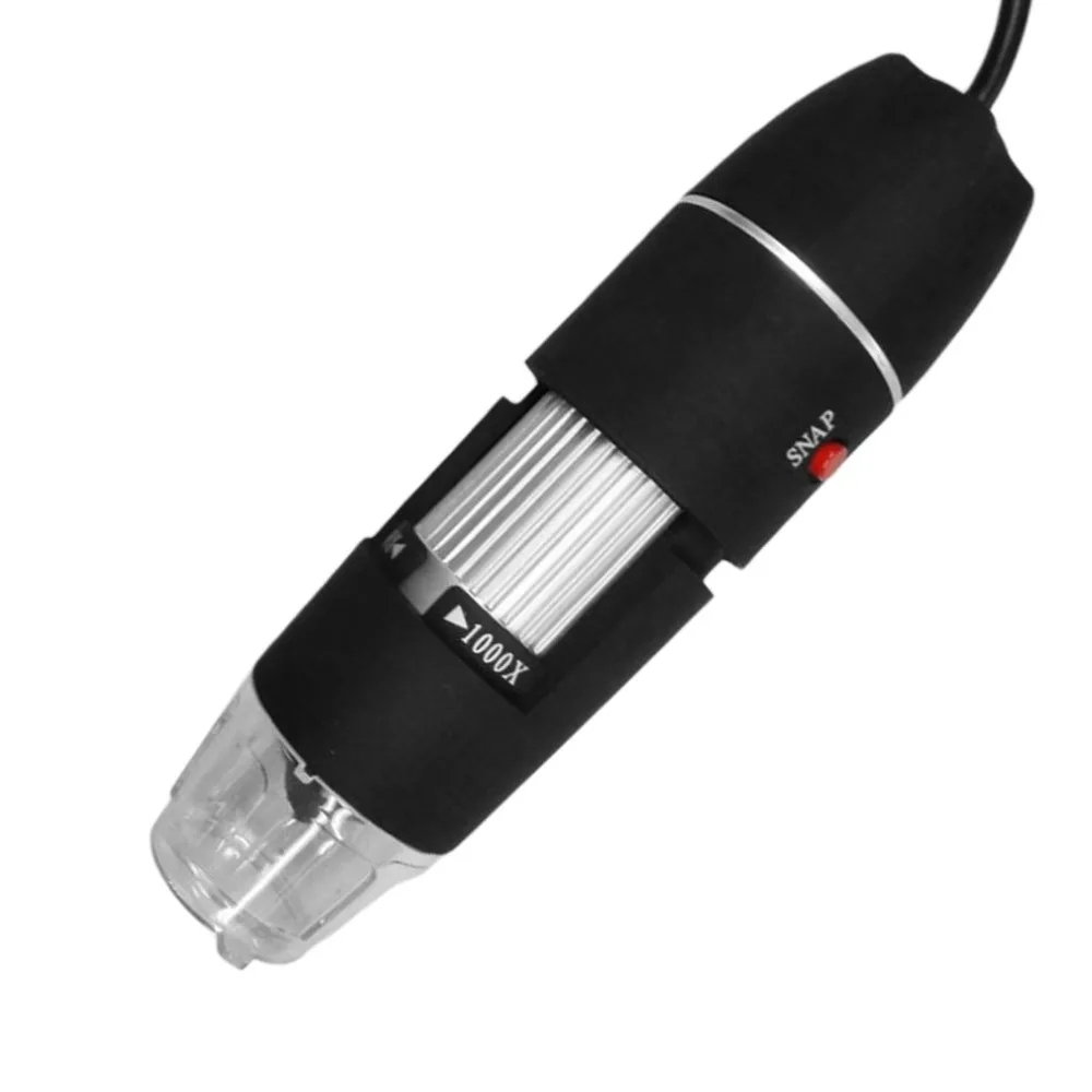 1000X Лупа 8 LED Цифровой Микроскоп USB эндоскоп камера металлическая база портативный