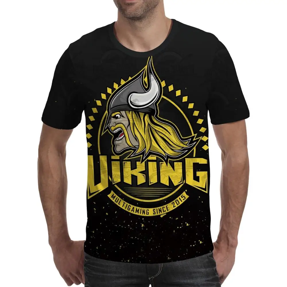 Мужская футболка с объемным принтом в виде медведя мерной татуировкой модная