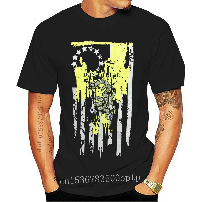 

Grunt Style Mens Original Gadsden Tops Tee T Shirt Black American Military T-Shirt Classic Custom Design