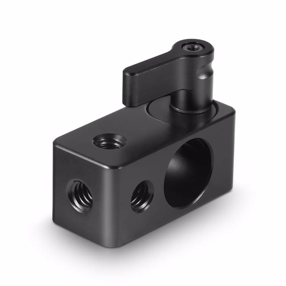 

SmallRig одностержневой зажим 15 мм рельсовый соединитель Адаптер с четырьмя резьбами 1/4-20 для 15 мм Dslr Rig, Wingnut Black - 843