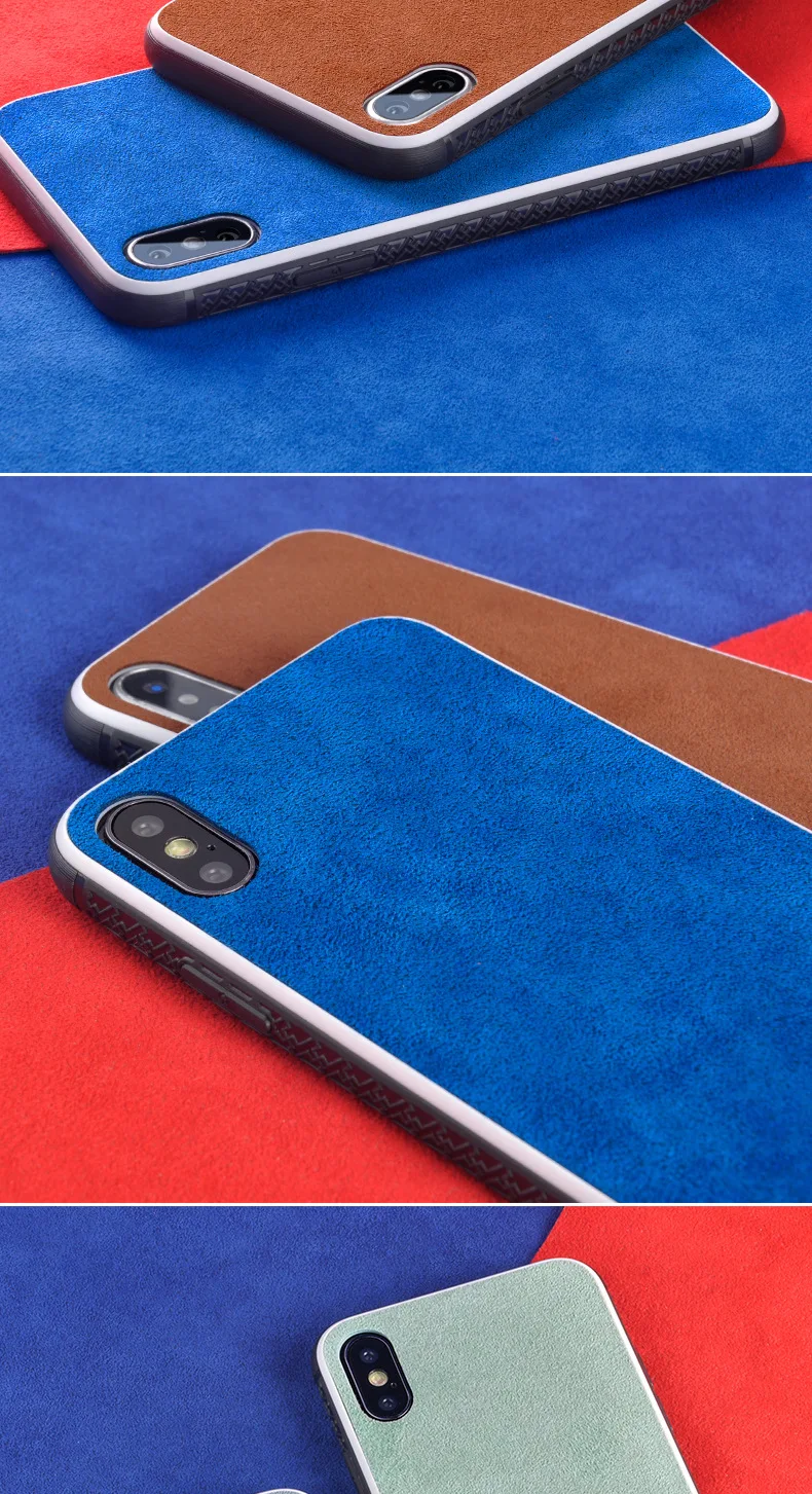 Итальянский тканевый чехол для iPhone X XS 11 Pro MAX, чехол для мобильного телефона с белой каймой, несколько цветов, флип-чехол с мехом, подходит для 6, 6s, 7, 8 Plus