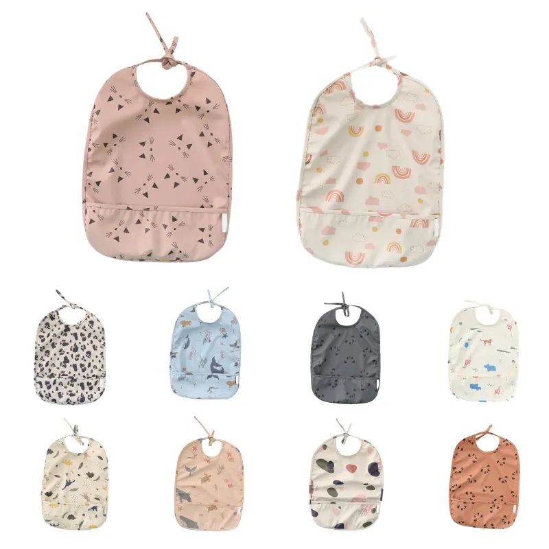 

Burp Cloth Summer Print Bibs Baby Smock Bibs Sleeveless Scarf Waterproof Feeding Tableware Feeding Bibs