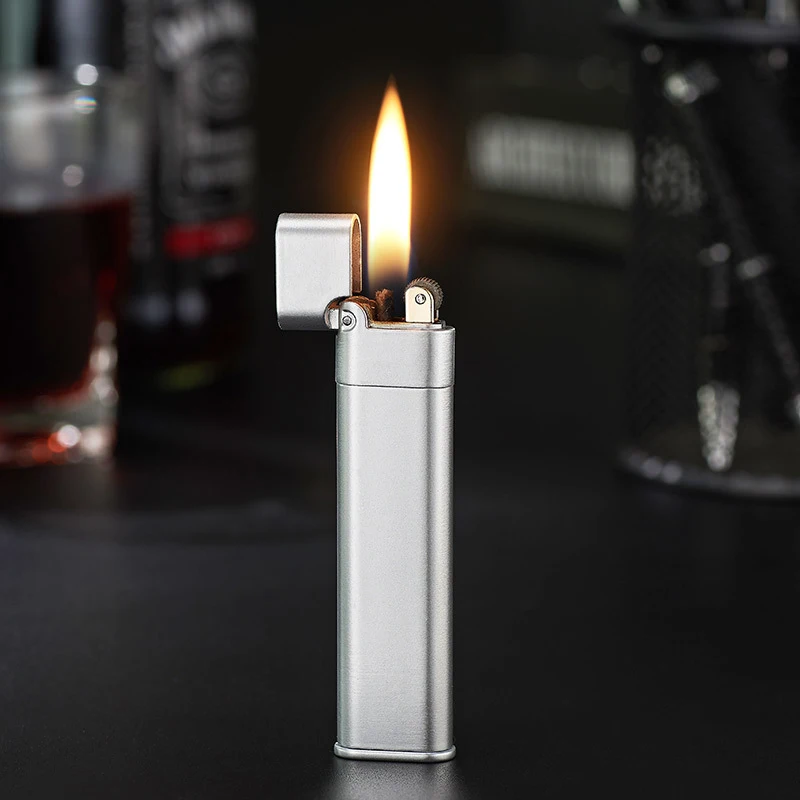 Windproof Mini Metal Cigarette Petroleum Kerosene Lighters Grinding Wheel Lighter Flame Gadgets for Men Smoking Accessories | Дом и сад