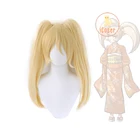 Парик для косплея Hiyoko Saionji Danganronpa 3, Длинные блонд хвосты, термостойкие синтетические волосы с шапочкой