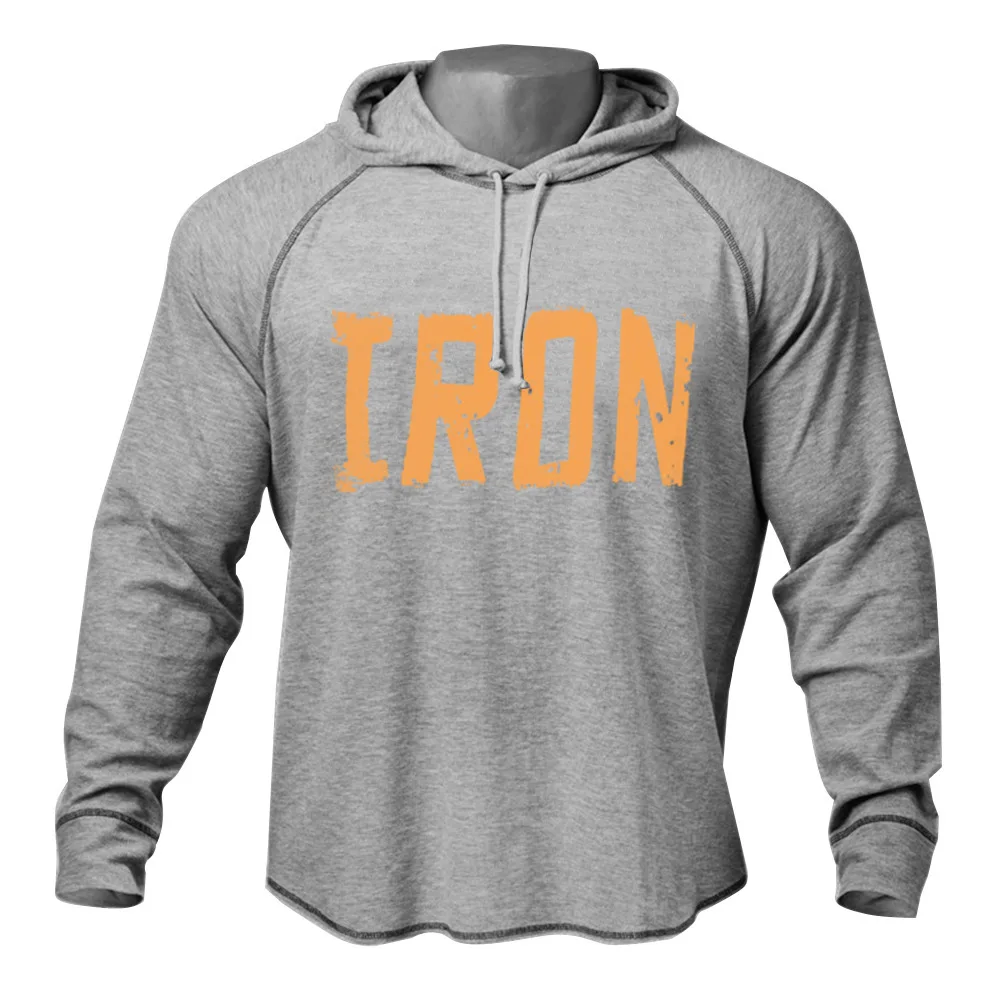 

2021 Men's Fashion Print Casual Hoodie Vest Fitness Running Training Musclewear Bodybuilding Sports Wear