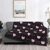 love heart fleece throw blanket lettering sacred blanket for sofa outdoor warm bedspread
