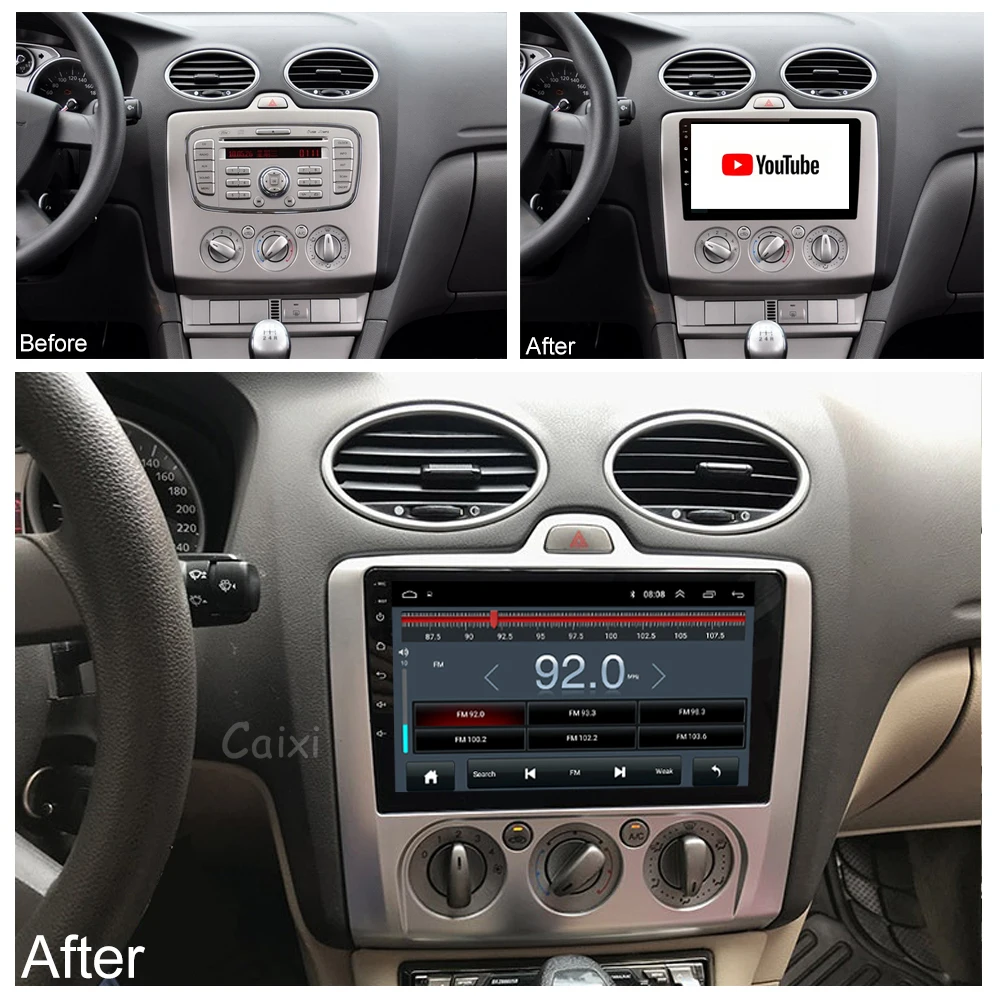 Автомобильный мультимедийный плеер CAIXI Android 8 1 для Ford Focus Exi MT AT 2 2004 2005 2006 2007 2008-2011 с