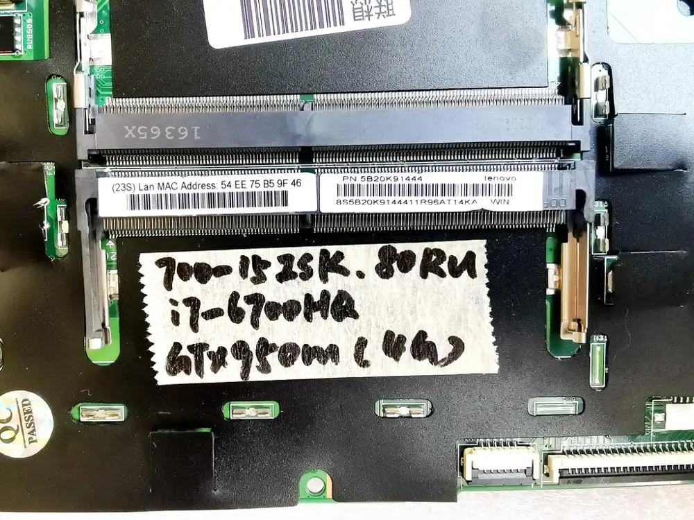 Оригинальный Для Lenovo 700 15ISK Материнская плата ноутбука I7 6700HQ GTX950M 4 Гб испытанное