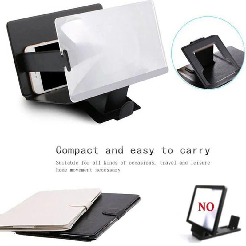 3d hd mobile phone screen magnifier enlarger magnifying video amplifier projector bracket desktop holder phone stand for all free global shipping