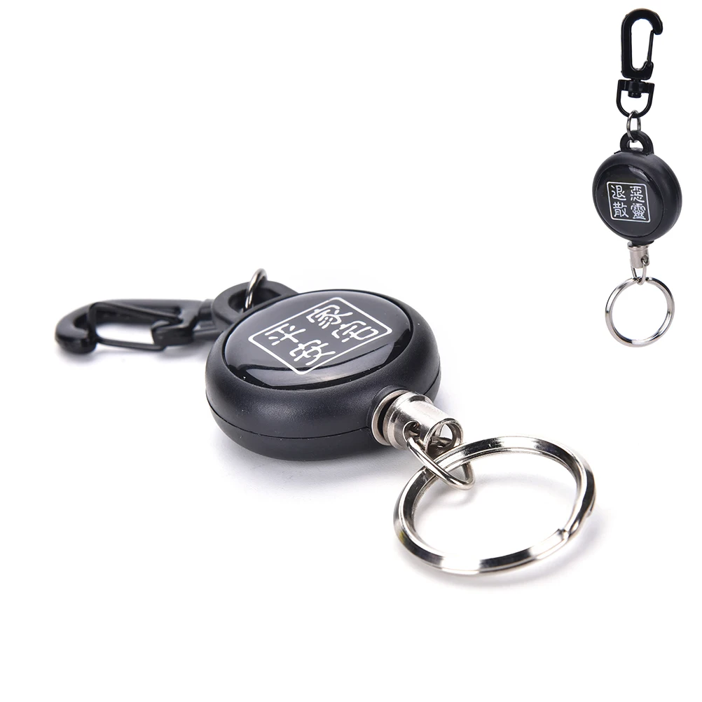 

Dia 3.5cm 1Pc High Strength Steel Wire Pull Keyring Tag Card Holder Recoil Belt Metal Badge Retractable Reel ID Badge Holders