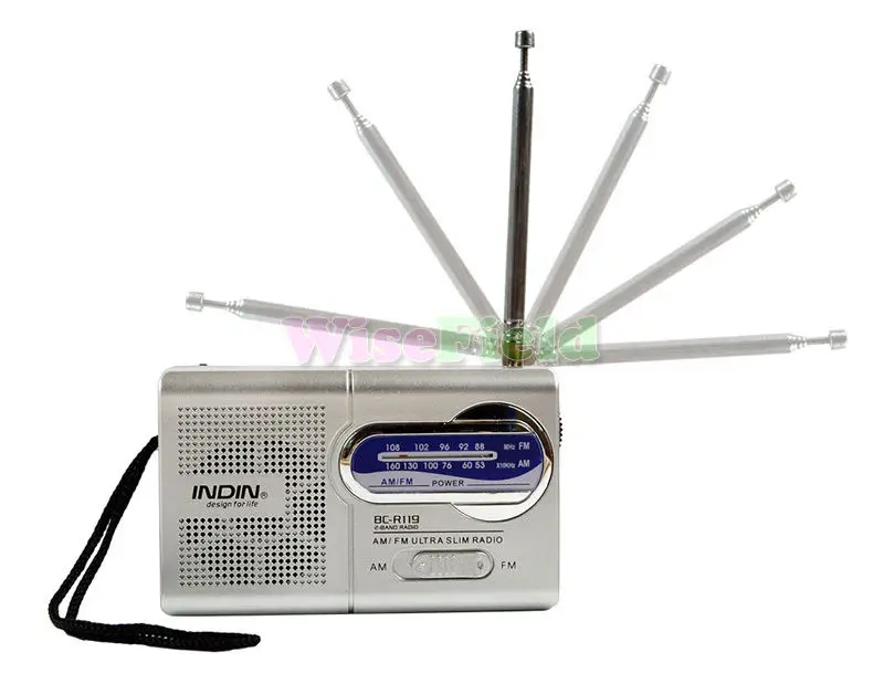 Мини Радио Портативный AM/FM радио антенна телескопическая приемника 3 V