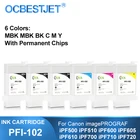 PFI-102 PFI102 перезаправляемый картридж с постоянным чипы для Canon iPF500 iPF510 iPF600 iPF605 iPF610 iPF700 iPF710 iPF720