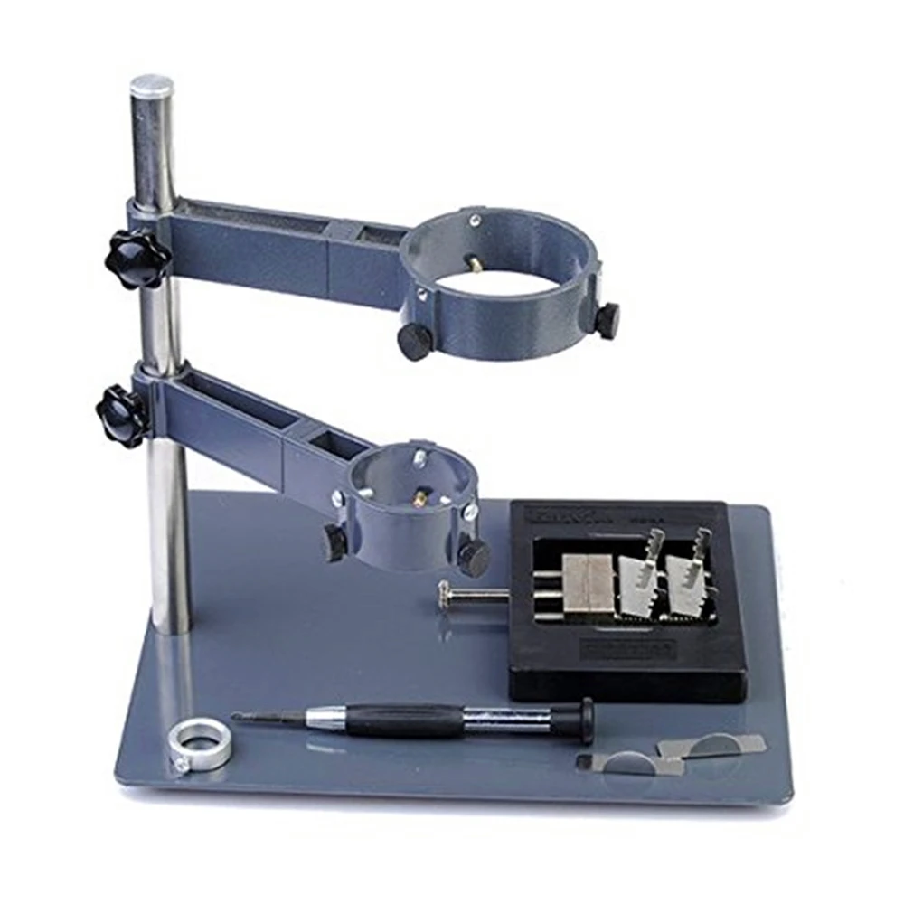 hot air gun clamp holder f 204 mobile phone laptop bga rework reballing station hot air gun clamp jig nt f204 fixtures free global shipping