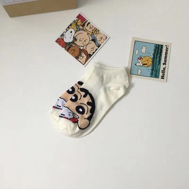 Женские носки Новое поступление милые Мультяшные карандаши Shinchan в японском