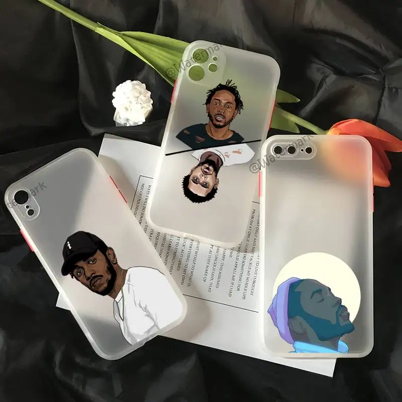 

Kendrick Lamar Phone Case For IPhone 11 12 Pro Max Xs Xr X 8 7 Plus White Matte Translucent Cover