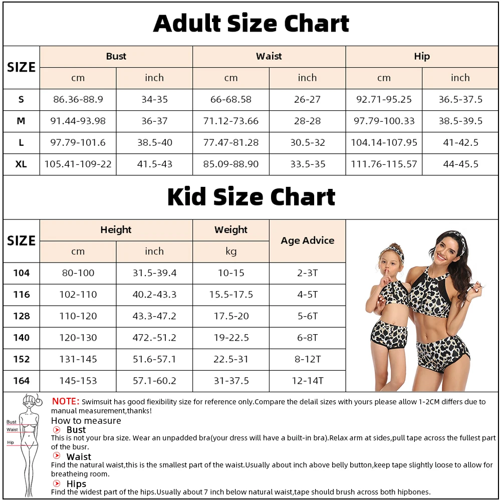 

Family Matching Swimwear Mother Daughter Plaid Leopard Print Bikini Bathing Suit Swimwear Kids Mom High Waist Swimsuit Summer