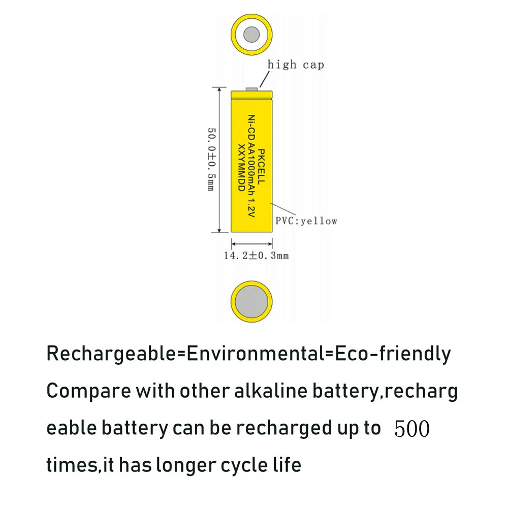 12 шт. никель кадмиевые Аккумуляторы AA 2 А 1000 мАч 1 в|rechargeable battery|buttons rechargeable batterybutton