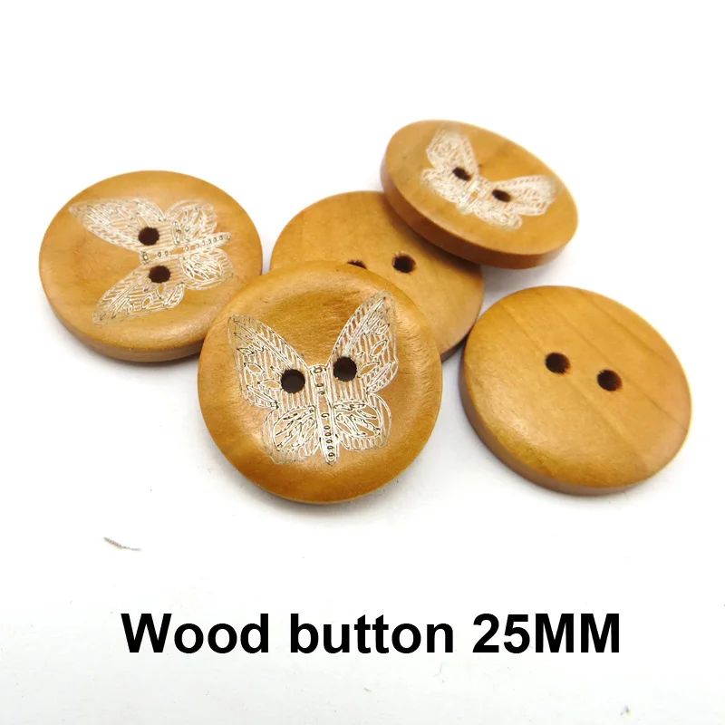 25 шт. деревянные пуговицы мм|brown wooden buttons|wooden buttonsbuttons buttons |