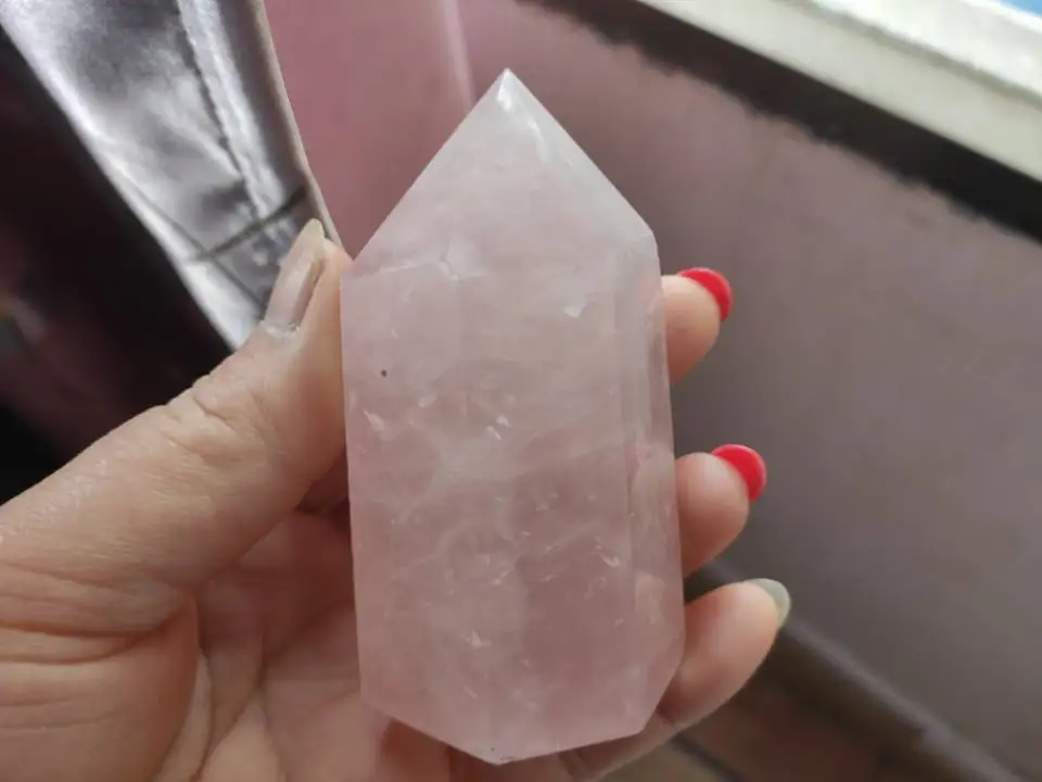 1 шт. натуральный розовый хрустальный столб розовые кварцевые обелиски
