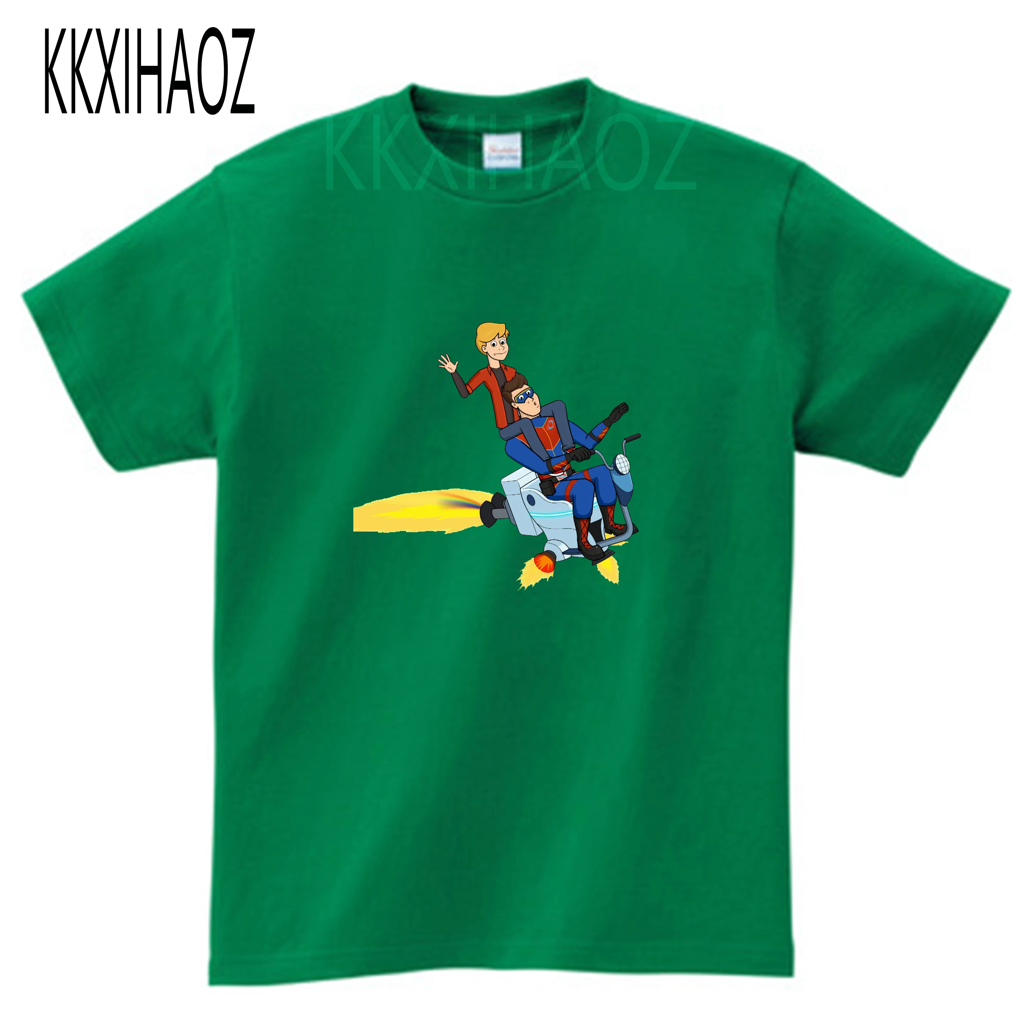 Детская Хлопковая футболка с коротким рукавом принтом|Тройники| |