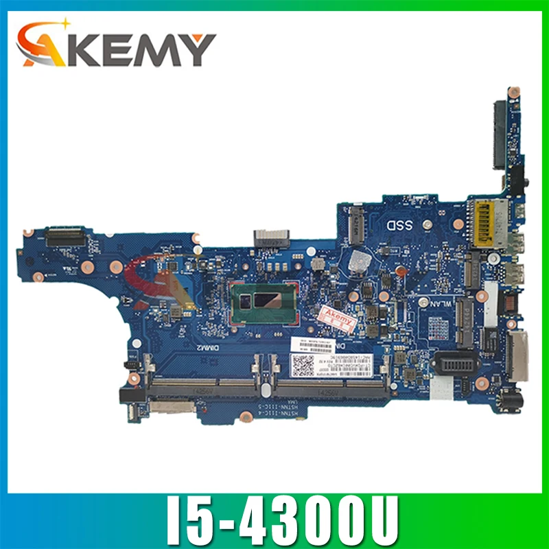 

AKemy Laptop motherboard For HP Elitebook 840 G1 850 G1 I5-4300U Mainboard SR1ED 6050A2560201-MB-A03 802511-001 802511-501