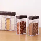 Открывающаяся крышка для специй, двухсторонний прозрачный шейкер для приправ с крышкой и подносом, контейнер для специй для кухни