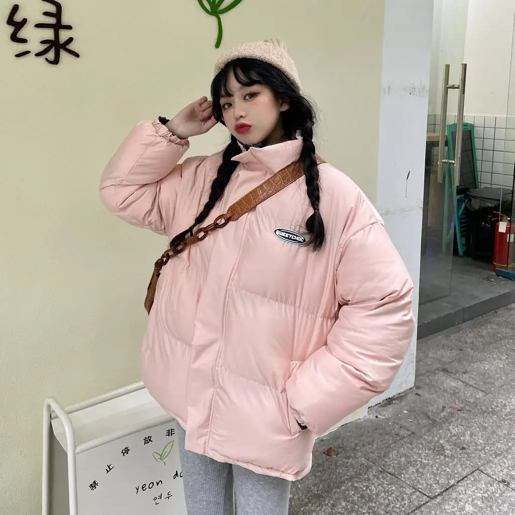 

Женское зимнее пальто оверсайз, Свободное пальто с хлебом, хлопковое пальто, женская парка, пальто, Женское зимнее пальто, женская куртка