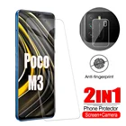 2 в 1 Защитное стекло для объектива камеры и 3D закаленное стекло для Xiaomi Poco M 3 M2010J19CG 6,53 