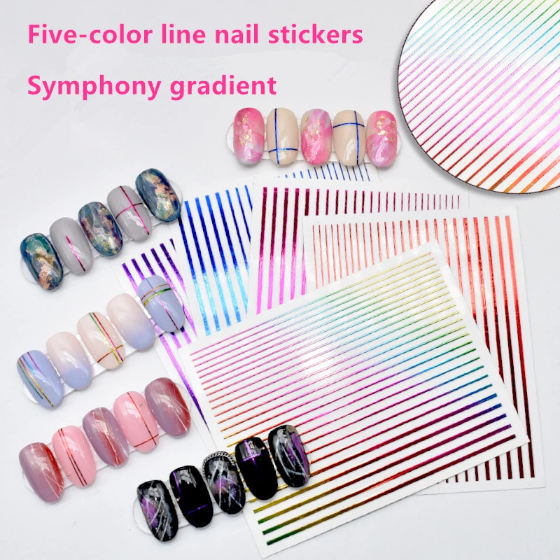 

Newest Symphony Line Series 3d nail art sticker nail decal stamping export japan designs rhinestones decorations