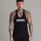 Майка мужская хлопковая, без рукавов, для фитнеса, бодибилдинга