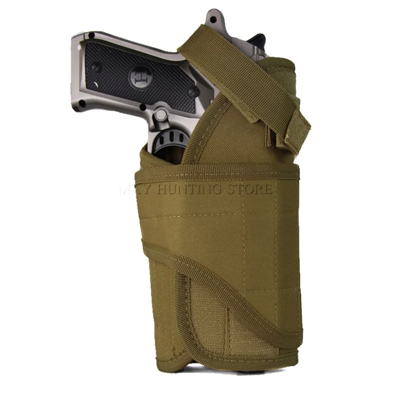 Тактический Нейлон Molle ремень пистолет кобура для Glock 17 M9 USP 1911 военный страйкбол светильник крепление Охота Стрельба Универсальный кобуры