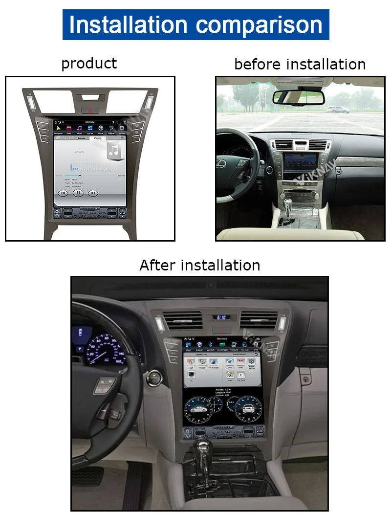 Автомобильный радиоприемник для Lexus LS460 2006 - 2012 Android радио вертикальный экран 2Din