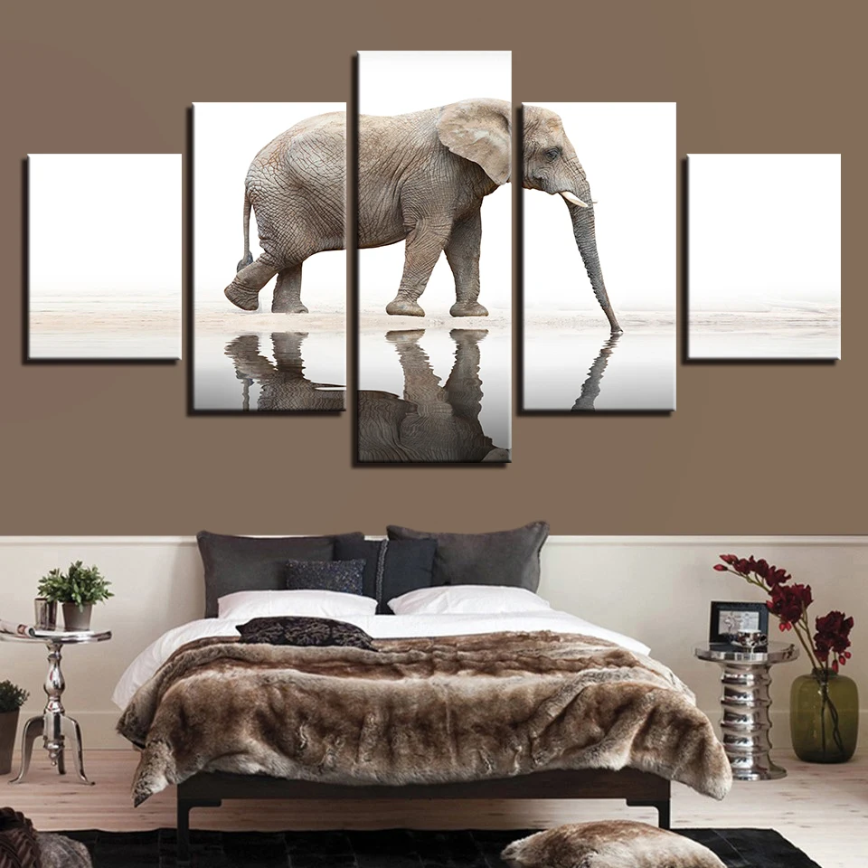 Animal Print Horse Dog Cat Lion Bear Canvas Paintings Poster Wall 5 Panel Home Decorations Living Room Abstract 15 | Дом и сад