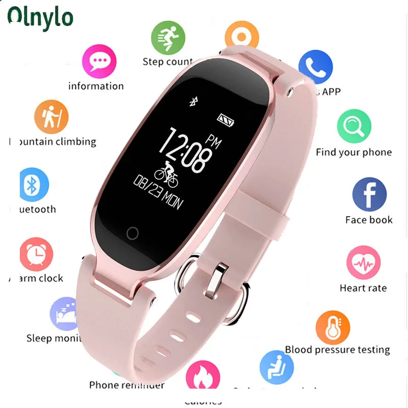 Смарт часы женские браслеты фитнес браслет монитор сердечного ритма IP68