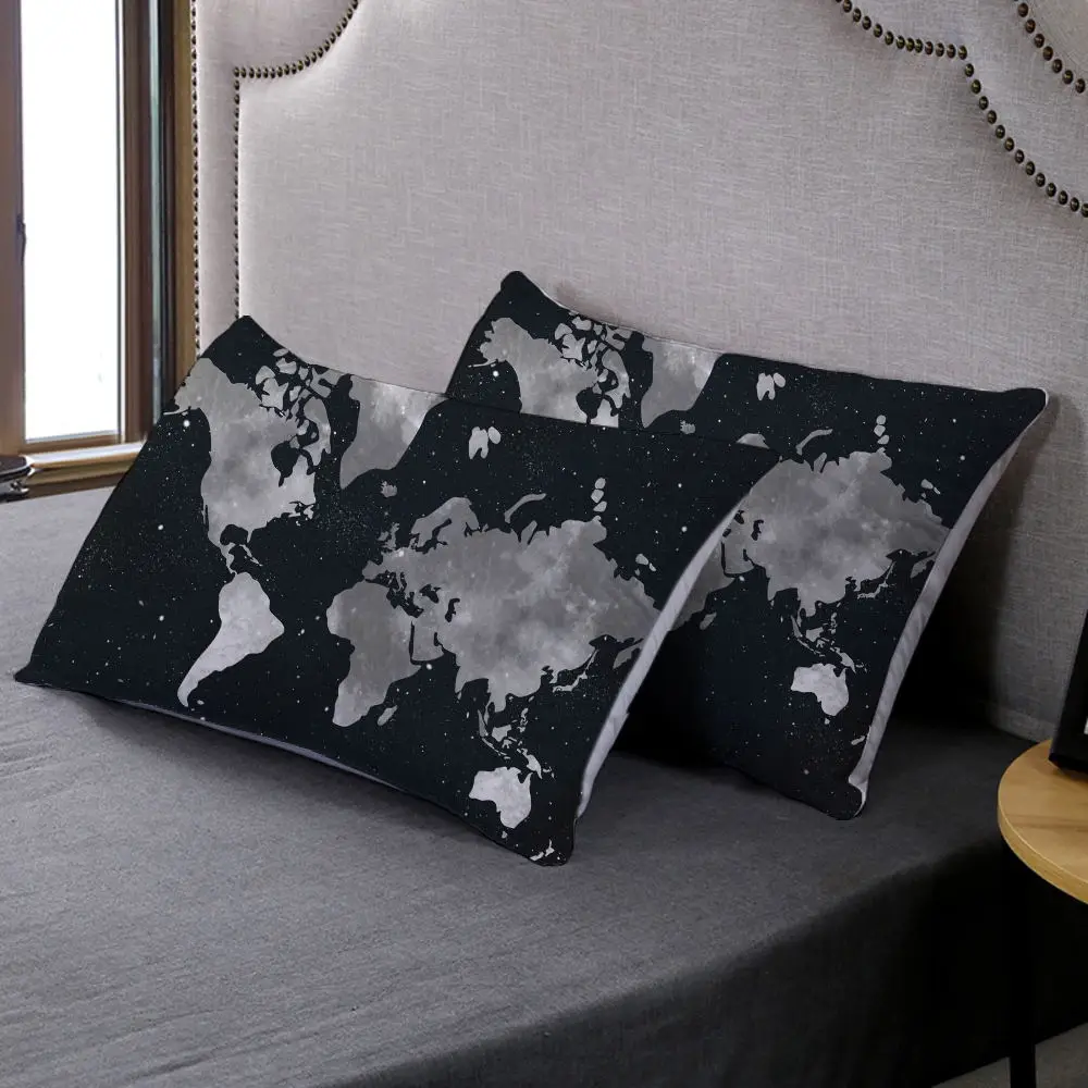 

Luxury 3D Printed World Map Pillowcase Comfortable Pillow Cover case For Bed Pillow Covers Home Bed Decor