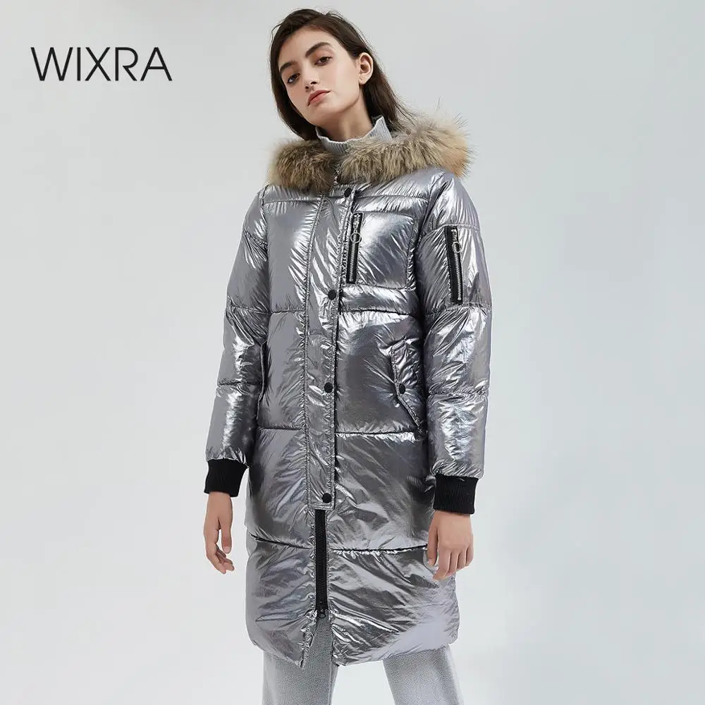 Wixra Женская Толстая теплая парка с капюшоном модная женская однотонная хлопковая